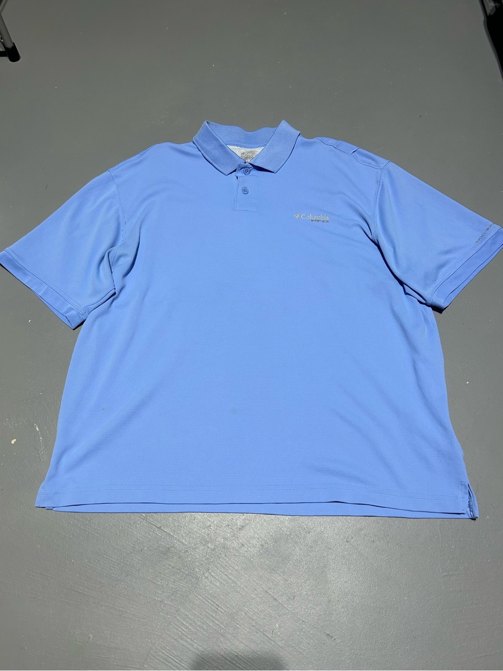 Columbia PFG Light Blue Performance Polo Shirt (Men’s Size XL)